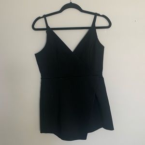 Princess Polly Black Wrap Romper